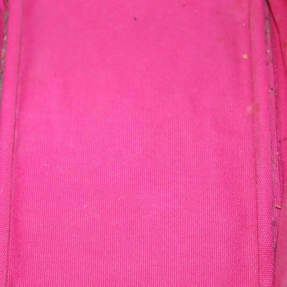 PRADA Canapa PM Hand Bag Canvas Pink Gold Auth bs28699 - Picture 13 of 16